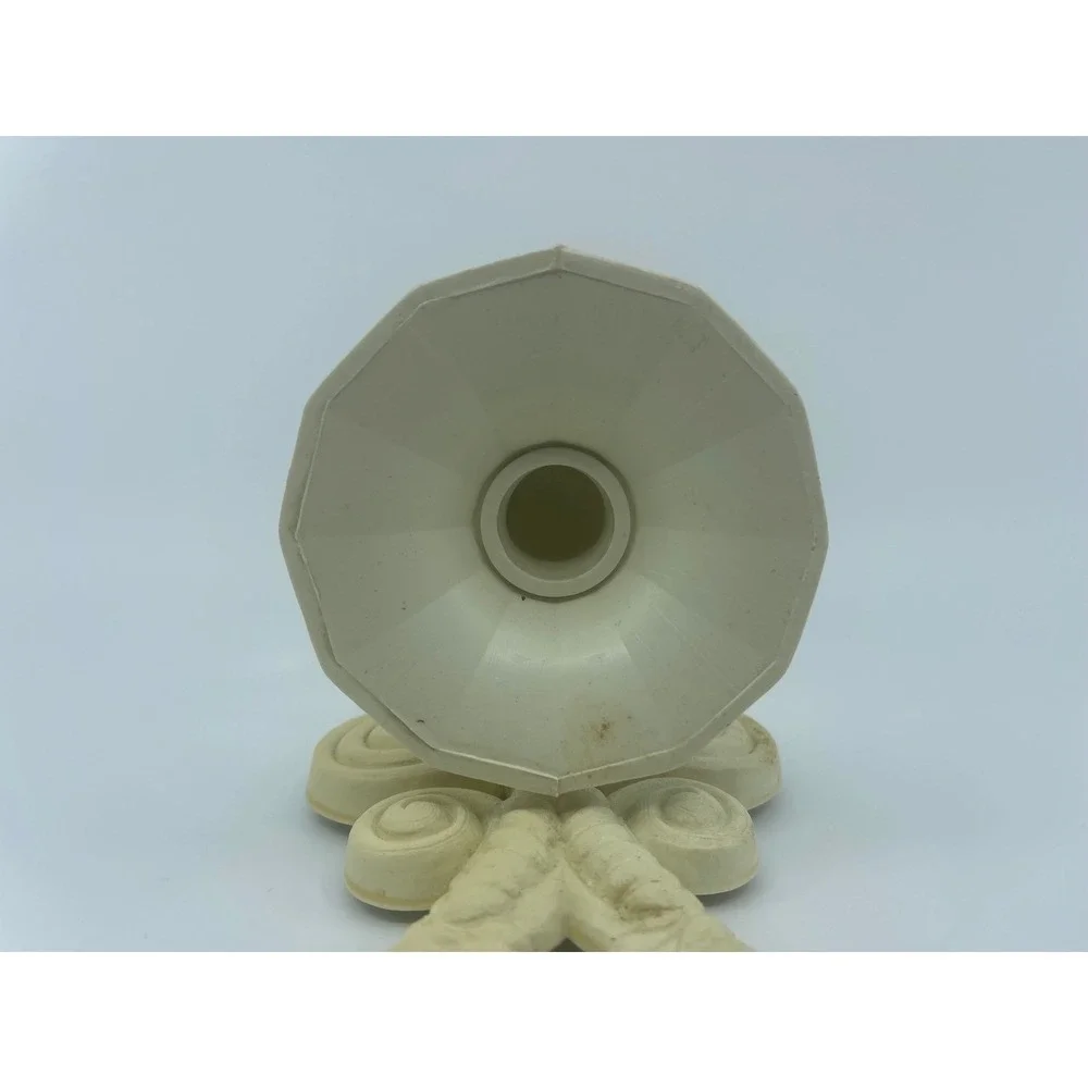 Vtg‎ Burwood Products 70s Wall Sconce Decor Ivory Ornate Swirl 18